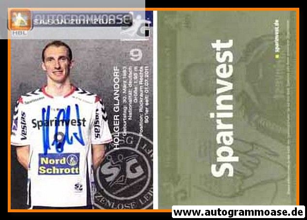 Autogramm Handball | SG Flensburg-Handewitt | 2011 | Holger GLANDORF