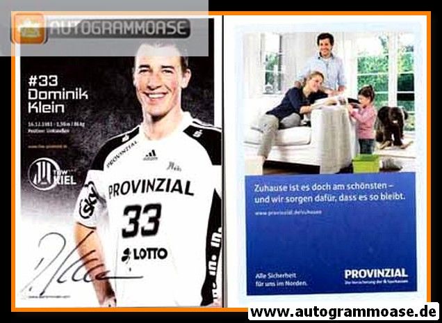 Autogramm Handball | THW Kiel | 2012 | Dominik KLEIN