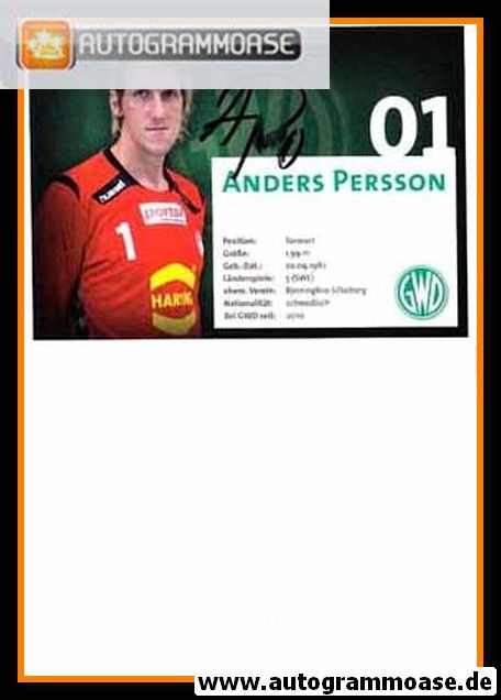 Autogramm Handball | GWD Minden | 2012 | Anders PERSSON