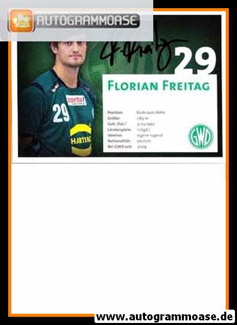 Autogramm Handball | GWD Minden | 2012 | Florian FREITAG