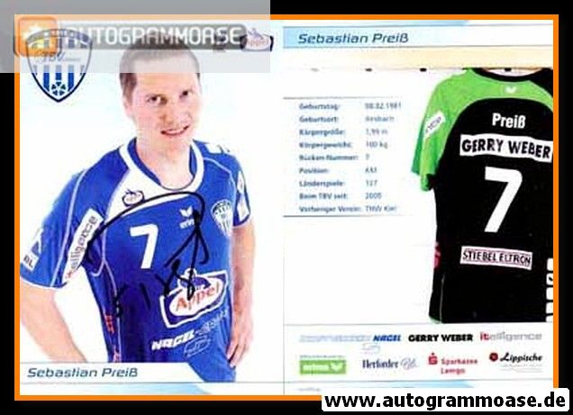 Autogramm Handball | TBV Lemgo | 2010 | Sebastian PREISS