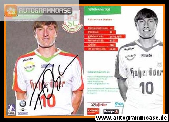 Autogramm Handball | SC Magdeburg | 2010 | Fabian VAN OLPHEN