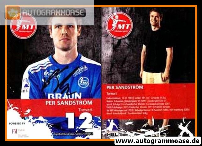 Autogramm Handball | MT Melsungen | 2011 | Per SANDSTRÖM