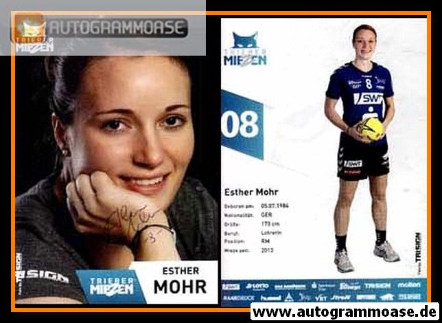 Autogramm Handball (D) | DJK/MJC Trier | 2014 | Esther MOHR