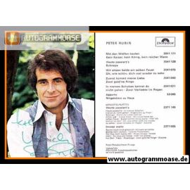 Autogramm Schlager | Peter RUBIN | 1971 "Mit Den Wölfen Heulen" (Portrait Color Polydor)