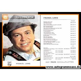 Autogramm Volksmusik | Franzl LANG | 1964 "Dampfnudellied" (Philips)