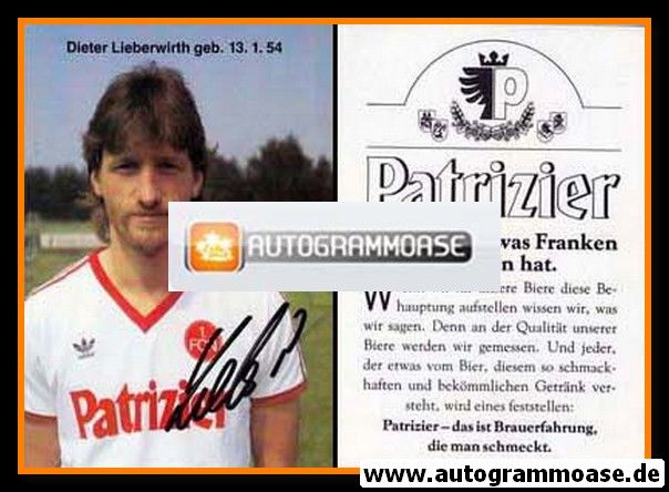 Autogramm Fussball | 1. FC Nürnberg | 1984 | Dieter LIEBERWIRTH