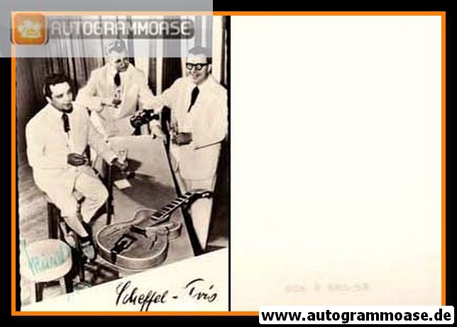 Autogramme Schlager | SCHEFFEL-TRIO | 1960er (Portrait SW)
