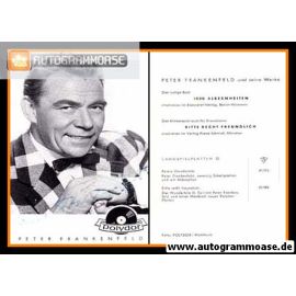 Autogramm Musik / TV | Peter FRANKENFELD | 1960er (Portrait SW) Polydor