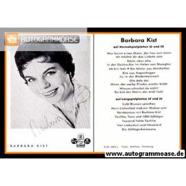 Autogramm Schlager | Barbara KIST | 1956 "Wer Kennt Einen Mann" (Portrait SW)