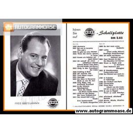 Autogramm Schlager | Fred BERTELMANN | 1953 "Rosemarie" (Tempo)