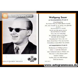 Autogramm Schlager | Wolfgang SAUER | 1958 "Ding-Dong-Ding" (Portrait SW)