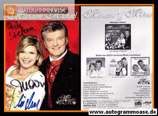 Autogramme Volksmusik | MARIANNE & MICHAEL | 2009 "Slavko Avsenik" (Koch Universal)