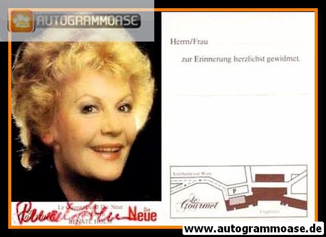 Autogramm Klassik | Renate HOLM | 1970er (Portrait Color) Le Gourmet