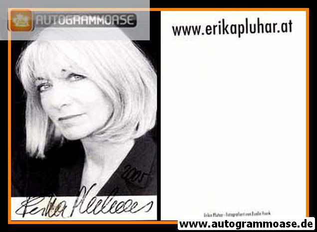 Autogramm Schauspieler | Erika PLUHAR | 1980er (Portrait SW) Frerk 1