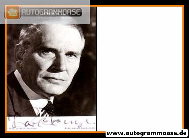 Autogramm Schauspieler | Carl LANGE | 1970er (Portrait SW) Rüdel