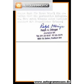 Autograph Theater | Ralph A. OTTINGER (Visitenkarte)