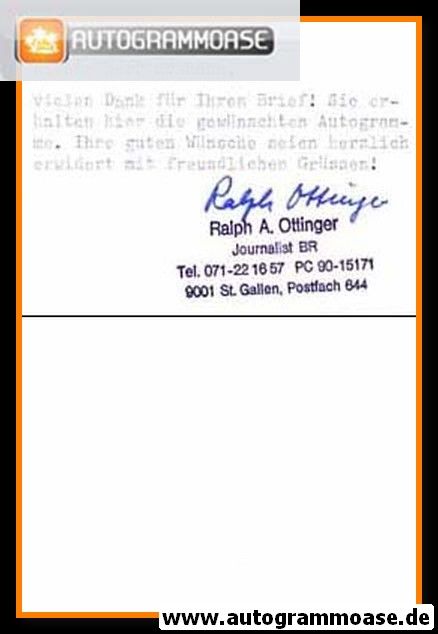 Autograph Theater | Ralph A. OTTINGER (Visitenkarte)
