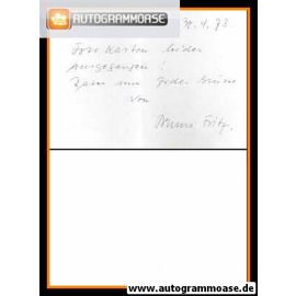 Autograph Schauspieler | Bruno FRITZ | 1973 (Brief)
