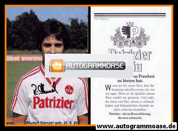 Autogramm Fussball | 1. FC Nürnberg | 1986 | Rudolf STENZEL