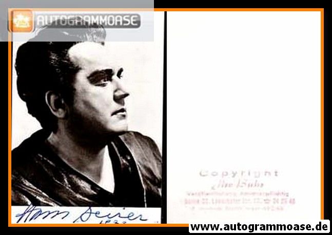 Autogramm Schauspieler | Hans DEISER (?) | 1970er (Portrait SW)