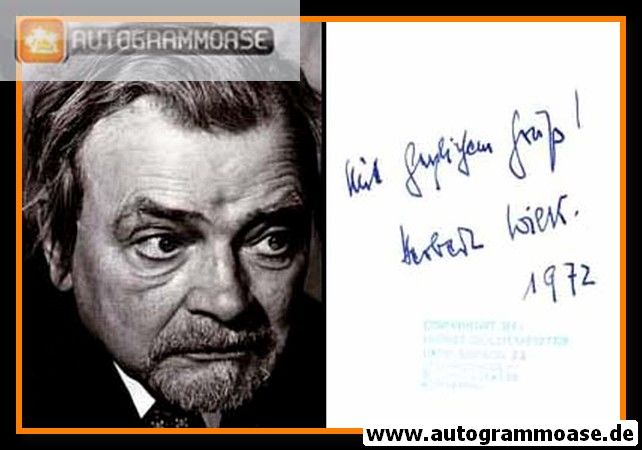Autogramm Schauspieler | Herbert WIEK (?) | 1970er Foto (Portrait SW)