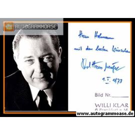 Autogramm Schauspieler | Karl Hans MENGER (?) | 1970er (Portrait SW)