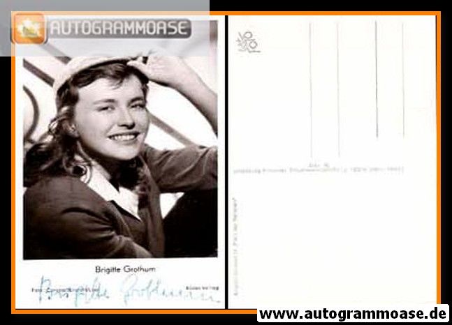 Autogramm Film | Brigitte GROTHUM | 1956 "Preis Der Nationen" (Rüdel 1979)