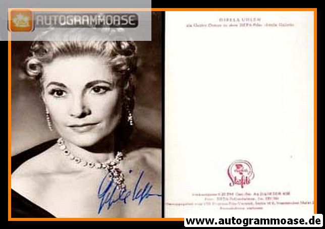 Autogramm Film | Gisela UHLEN | 1958 "Emilia Galotti" (Progress)