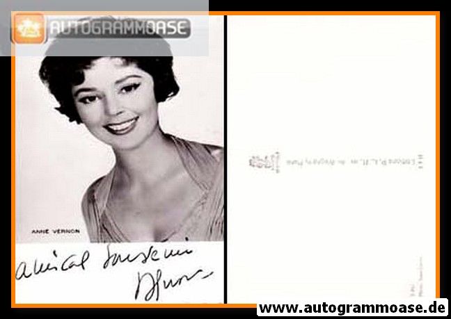 Autogramm Film (Frankreich) | Anne VERNON | 1950er (Portrait SW)