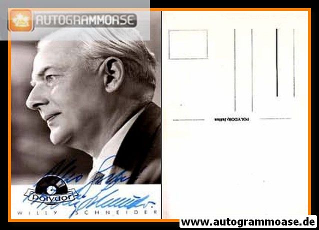 Autogramm Schlager | Willy SCHNEIDER | 1960er (Portrait SW Polydor)