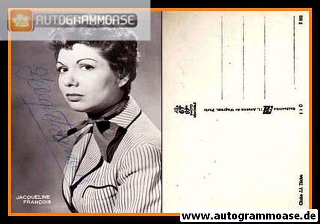 Autogramm Film (Frankreich) | Jacqueline FRANCOIS | 1960er (Portrait SW)