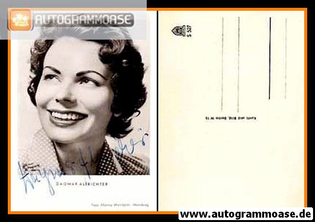 Autogramm Schauspieler | Dagmar ALTRICHTER | 1950er (Portrait SW K+B) Wohlfarth
