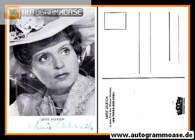 Autogramm Film | Luise ULLRICH | 1955 "Um Thron Und Liebe" (Portrait SW Europa)