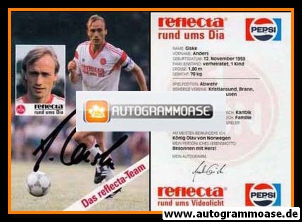 Autogramm Fussball | 1. FC Nürnberg | 1987 | Anders GISKE