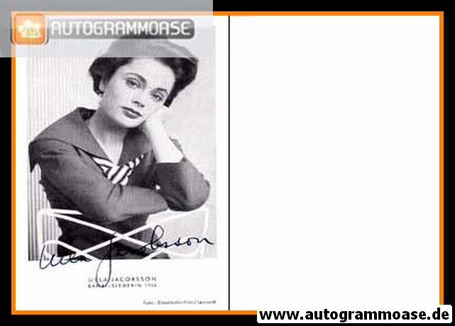 Autogramm Schauspieler | Ulla JACOBSSON | 1955 (Portrait SW) Bambi