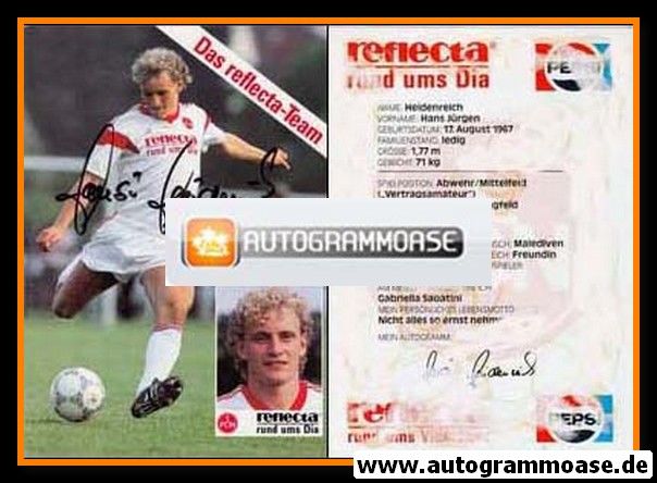 Autogramm Fussball | 1. FC Nürnberg | 1987 | Hans-Jürgen HEIDENREICH