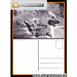 Autogramm Schauspieler | Carl-Heinz SCHROTH | 1980er (Portrait SW mit Hund)