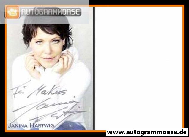 Autogramm Schauspieler | Janina HARTWIG | 2000er (Portrait Color)
