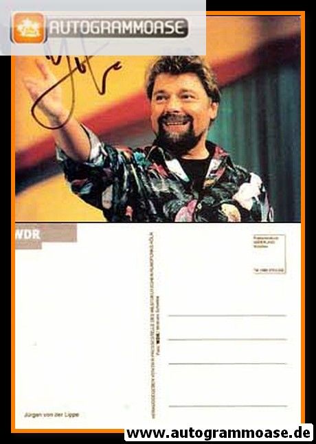 Autogramm TV | WDR | Jürgen VON DER LIPPE | 1980er (Portrait Color) quer