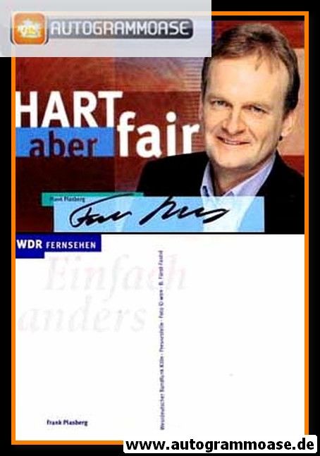 Autogramm TV | WDR | Frank PLASBERG | 2000er "Hart Aber Fair"