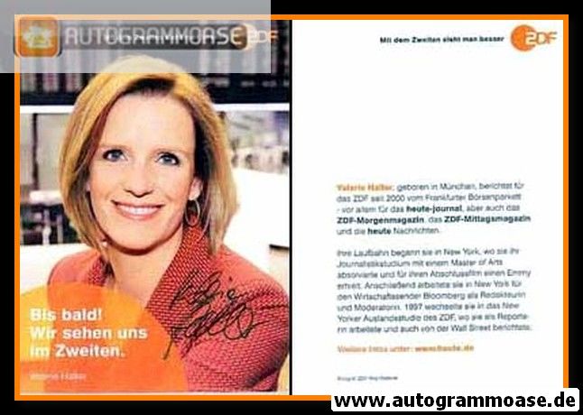 Autogramm TV | ZDF | Valerie HALLER | 2010er (Portrait Color)