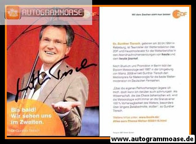Autogramm TV | ZDF | Gunther TIERSCH | 2010er (Portrait Color)
