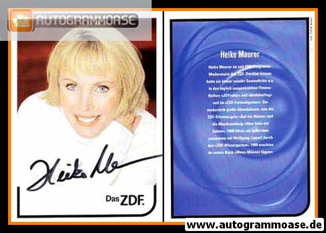 Autogramm TV | ZDF | Heike MAURER | 2000er (Portrait Color)