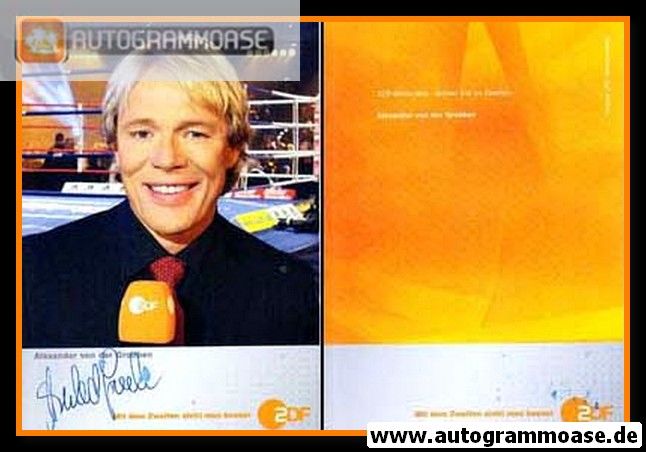 Autogramm TV | ZDF | Alexander VON DER GROEBEN | 2000er "Boxen Live" (Müller)