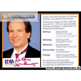 Autogramm Radio | BRW | Max SCHAUTZER | 1980er "Musik Liegt In Der Luft"