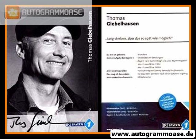 Autogramm Radio | BR Bayern 1 | Thomas GIEBELHAUSEN | 2010er (Portrait SW)