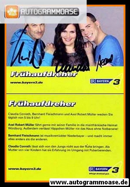 Autogramme Radio | BR Bayern 3 | DIE FRÜHAUFDREHER | 2010er (Portrait Color) 2