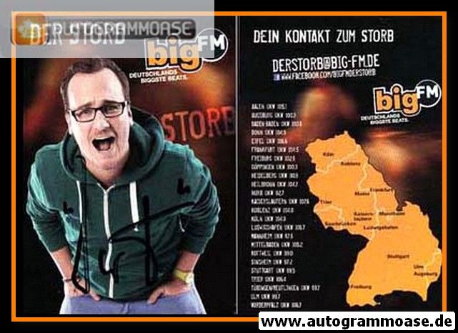 Autogramm Radio | bigFM | Daniel STORB | 2010er (Portrait Color)