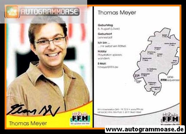 Autogramm Radio | FFH | Thomas MEYER | 2000er (Portrait Color)